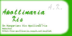 apollinaria kis business card